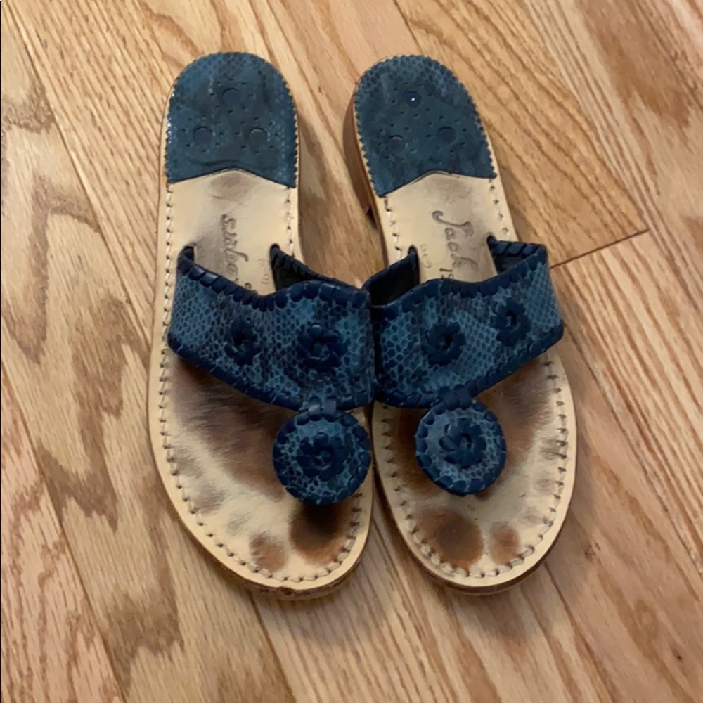 Blue snake skin Jack Rogers